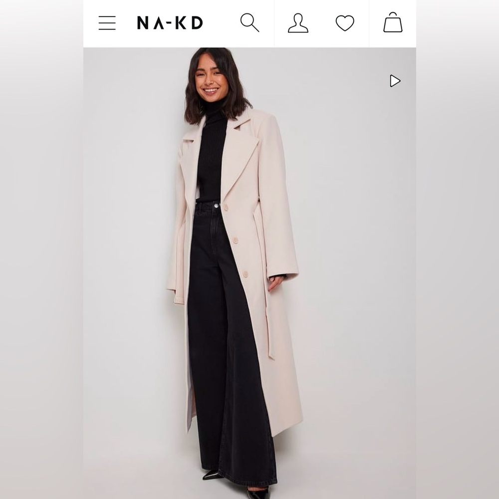 Angelica Blick x NA-KD Heavy Wool Blend Coat